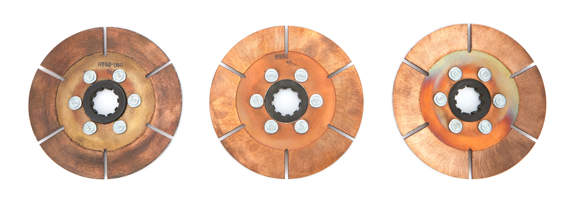 Clutch Disc - 5.5 in Diameter - 1/16 in x 10 Spline - Rigid Hub - Universal - Set of 3