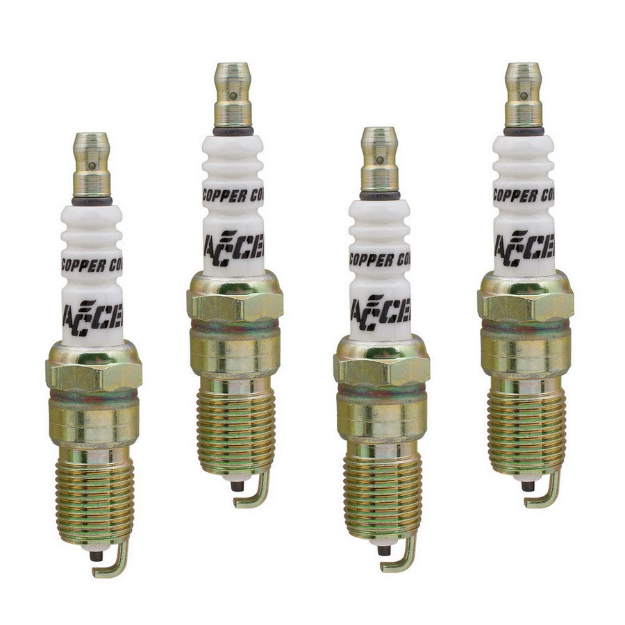 Accel 0526-4 Spark Plug, 14 mm Thread, 0.708 in Reach, Tapered Seat, Resistor, Set of 4