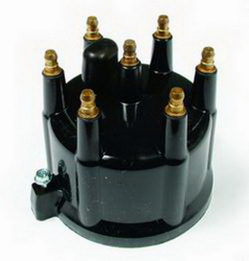 Accel 120330 Distributor Cap, HEI Style Terminals, Brass Terminals, Screw Down, Black, Vented, Jeep Inline-6, Each