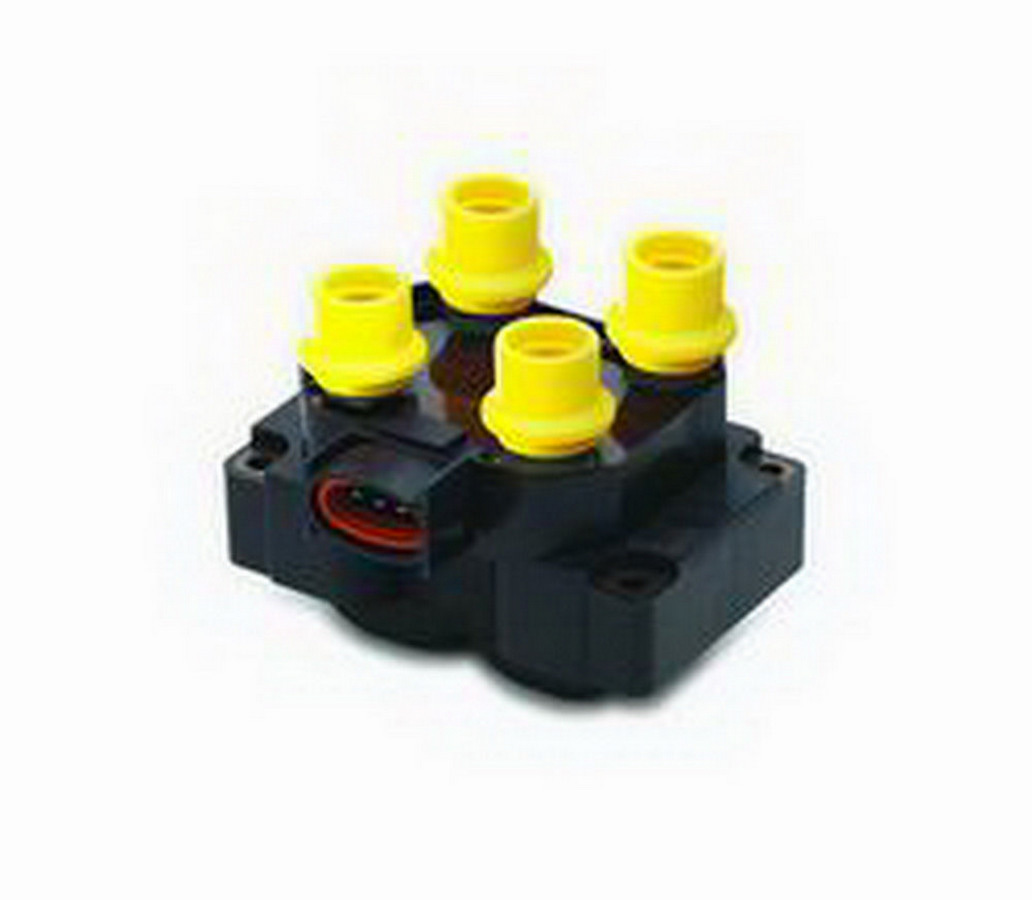 Accel 140018 Ignition Coil Pack, Super Coil, 0.500 ohm, Female Socket, 42000V, 4-Tower, Yellow / Black, Ford 4-Cylinder, Each