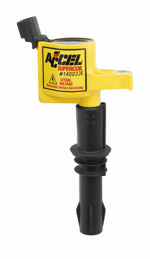 Accel 140033E-8 Ignition Coil Pack, Super Coil, 0.600 ohm, Coil-On-Plug, Yellow, 3-Valve, Ford Modular, Set of 8