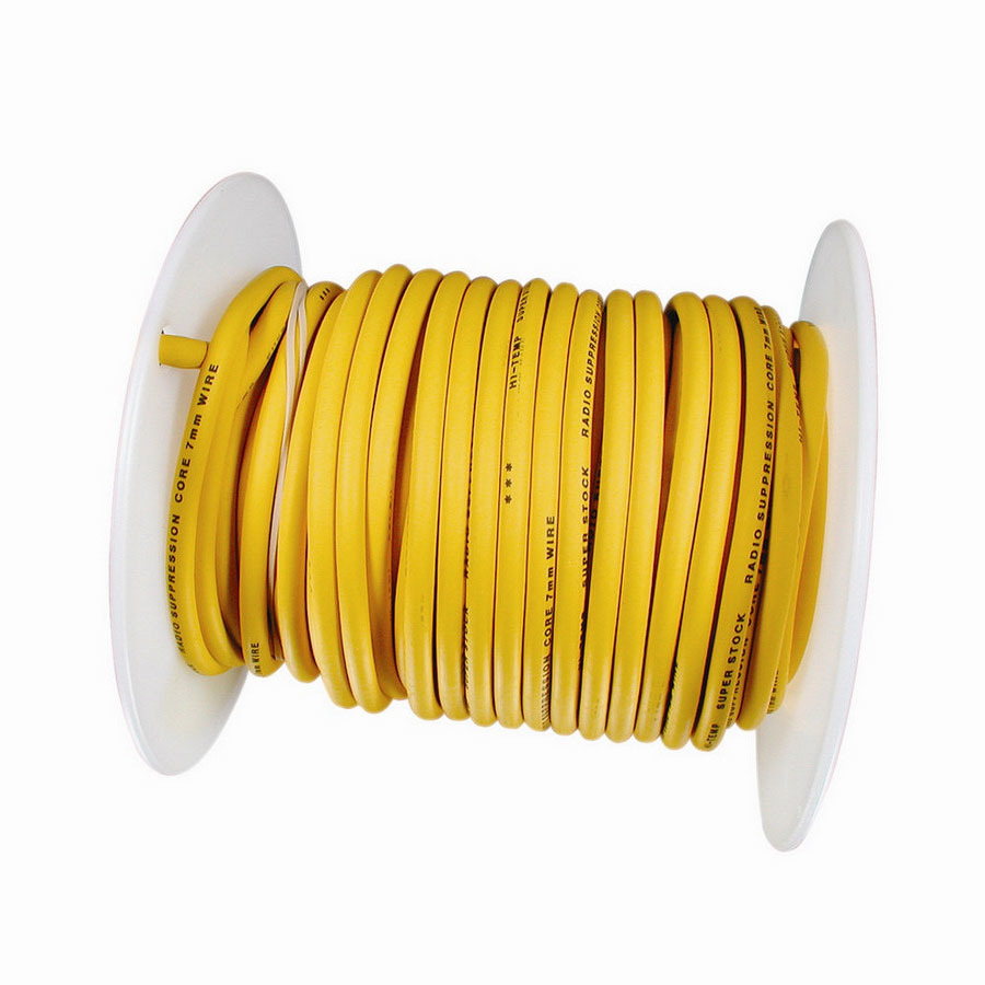 Accel 160090 Spark Plug Wire, Super Stock, Solid Core, 7 mm, Yellow, 100 ft Spool, Each