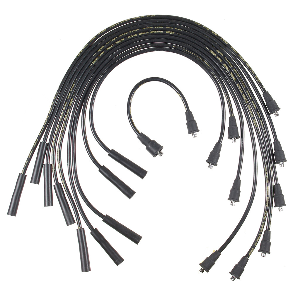 Accel 5043K Spark Plug Wire Set, Super Stock, Spiral Core, 8 mm, Black, Factory Style Boots / Terminals, Chevy V8, Kit
