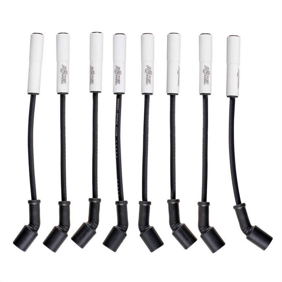 Accel 9059C Spark Plug Wire Set, Extreme 9000 Ceramic, Spiral Core, 8 mm, Black, Factory Style Ceramic Plug Boots, GM LS-Series, Kit