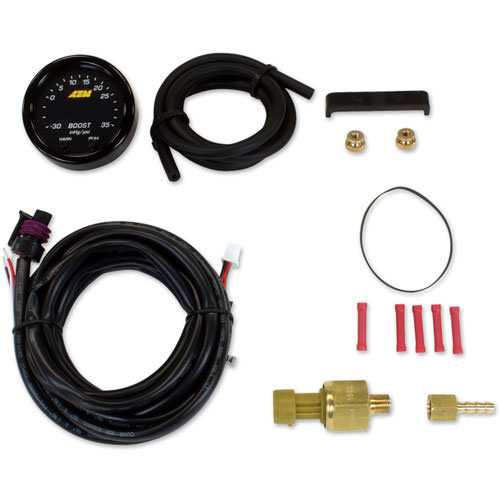 AEM 30-0308 Boost Gauge, X-Series, -30-60 psi, Electric, Digital, 2-1/16 in Diameter, Black Face, Each