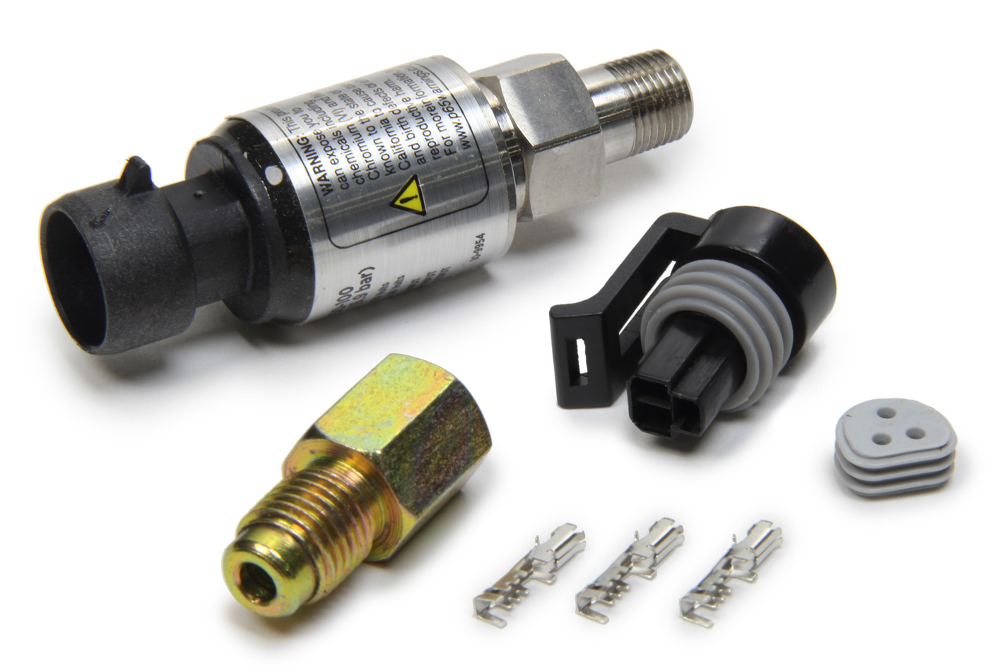 AEM 30-2130-150 Pressure Sending Unit, Electric, 1/8 in NPT Male Thread, Adapters / Plug / Pins, 0-150 psi, Kit