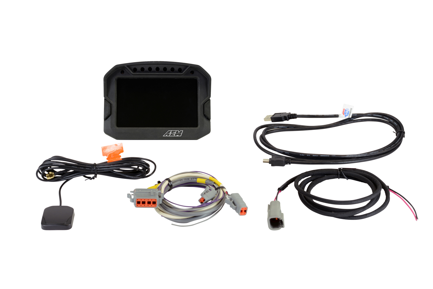 AEM 30-5602 Digital Dash, CD-5G Carbon, DTM Style, Connectors Included, GPS Display, Black, Each