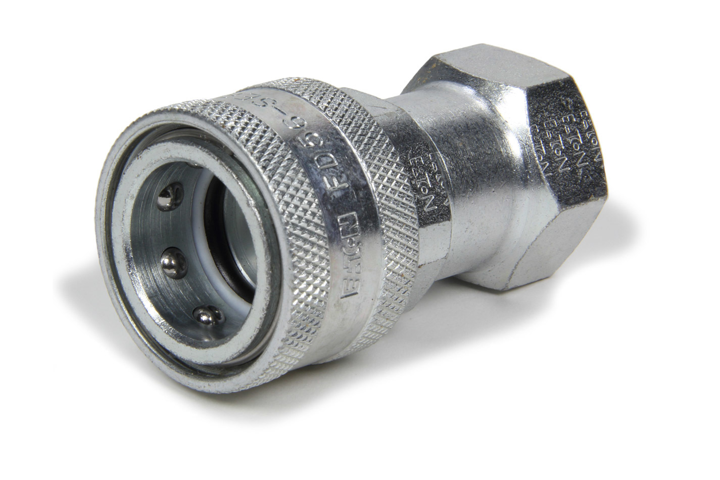 Aeroquip FBM3113 - Fitting, Quick Disconnect, Radiator Refill Coupling, Female Half to 1/2 in NPT, Steel, Zinc Plated, Each