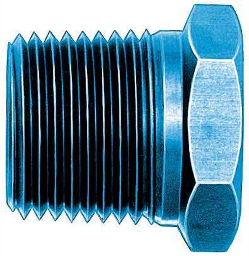 Aeroquip FCM2140 Fitting, Bushing, 1/2 in NPT Male to 1/4 in NPT Female, Aluminum, Blue Anodized, Each