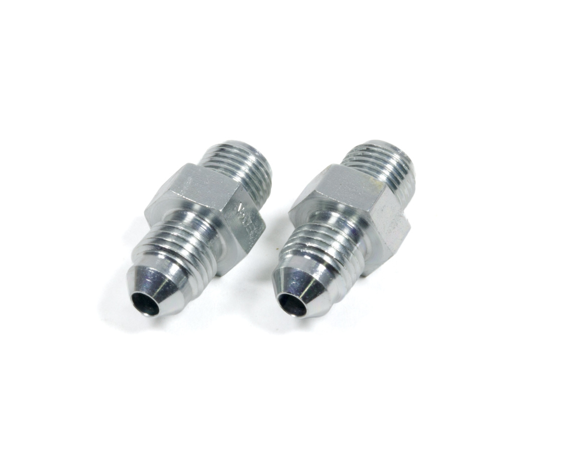 Aeroquip FCM2930 Fitting, Adapter, Straight, 4 AN Male to 7/16-24 in Inverted Flare Male, Steel, Natural, Hardline, Pair