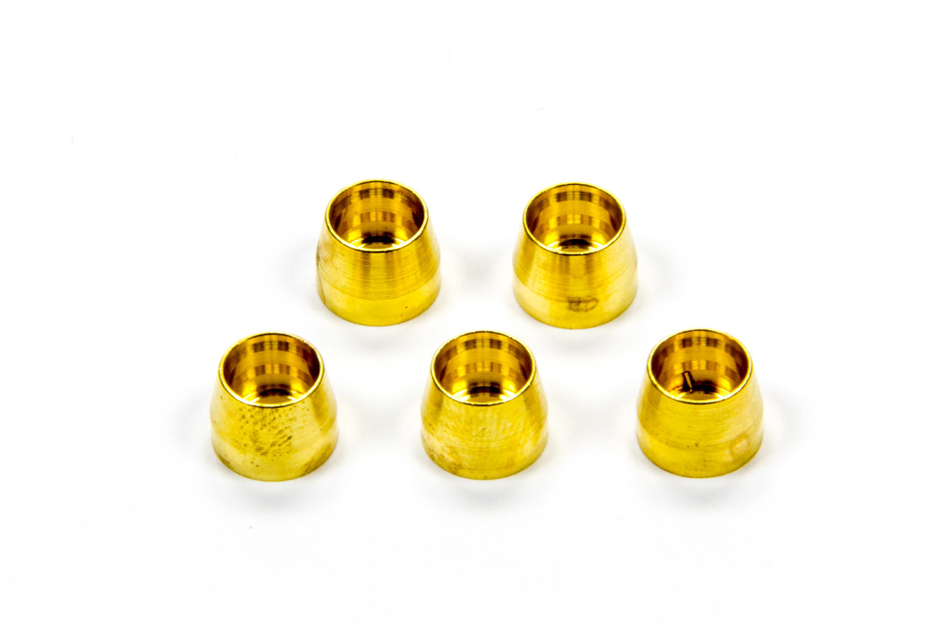 Aeroquip FCM3721 Compression Ferrule, 4 AN, Brass, PTFE Fittings, Set of 5