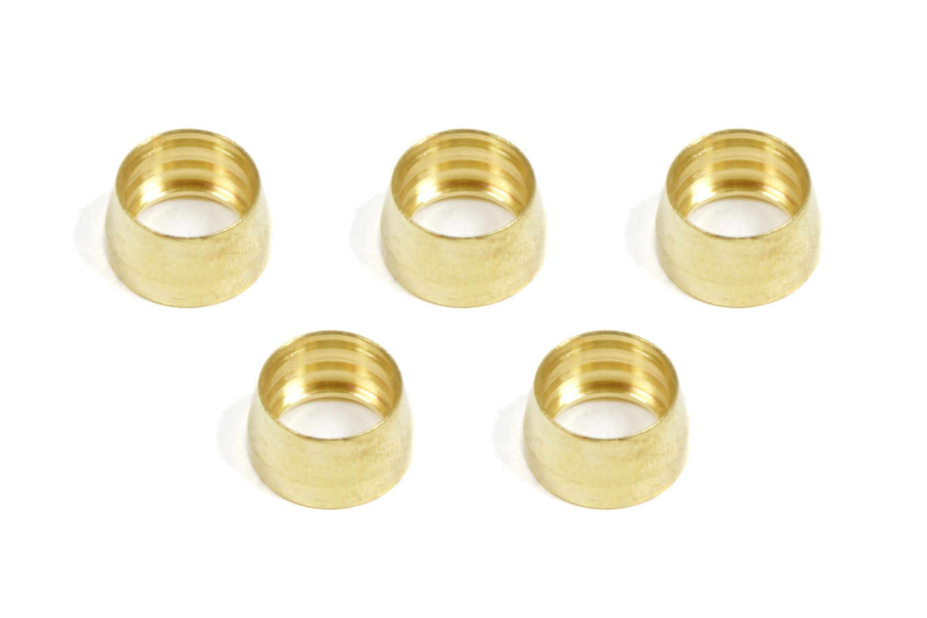 Aeroquip FCM3824 Compression Ferrule, 8 AN, Brass, PTFE Fittings, Set of 5