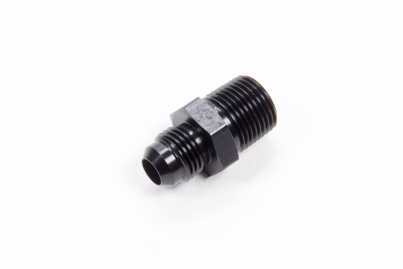 Aeroquip FCM5005 Fitting, Adapter, Straight, 6 AN Male to 3/8 in NPT Male, Aluminum, Black Anodized, Each