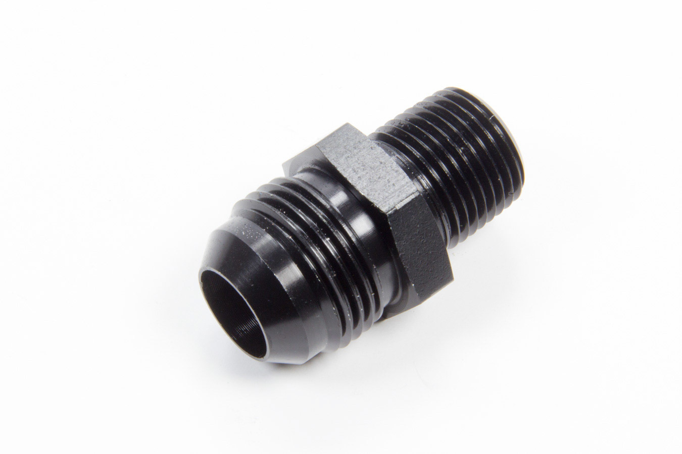 Aeroquip FCM5010 Fitting, Adapter, Straight, 12 AN Male to 1/2 in NPT Male, Aluminum, Black Anodized, Each