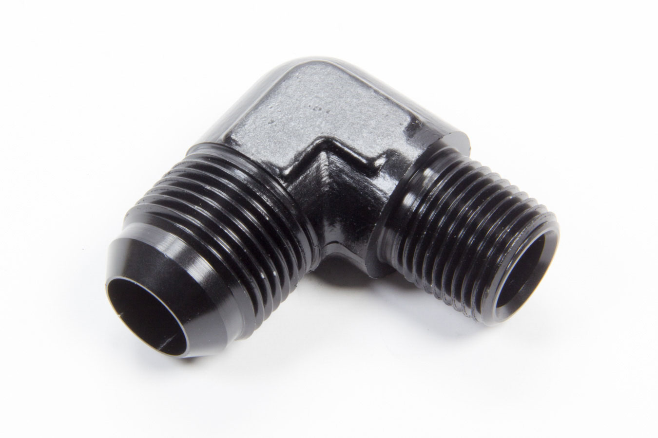Aeroquip FCM5017 - Fitting, Adapter, 90 Degree, 12 AN Male to 1/2 in NPT Male, Aluminum, Black Anodized, Each