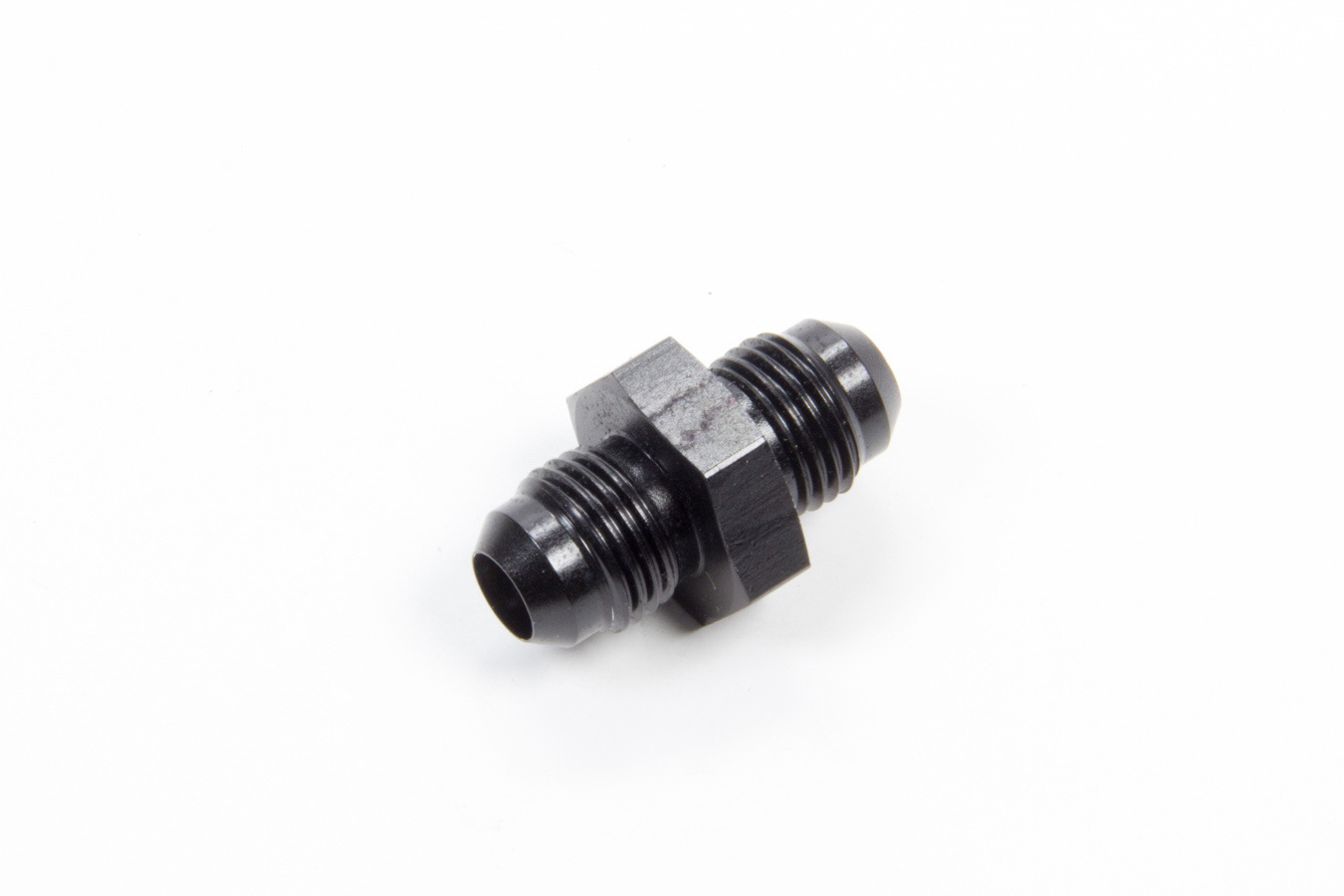 Aeroquip FCM5052 Fitting, Adapter, Straight, 6 AN Male to 6 AN Male, Aluminum, Black Anodized, Each