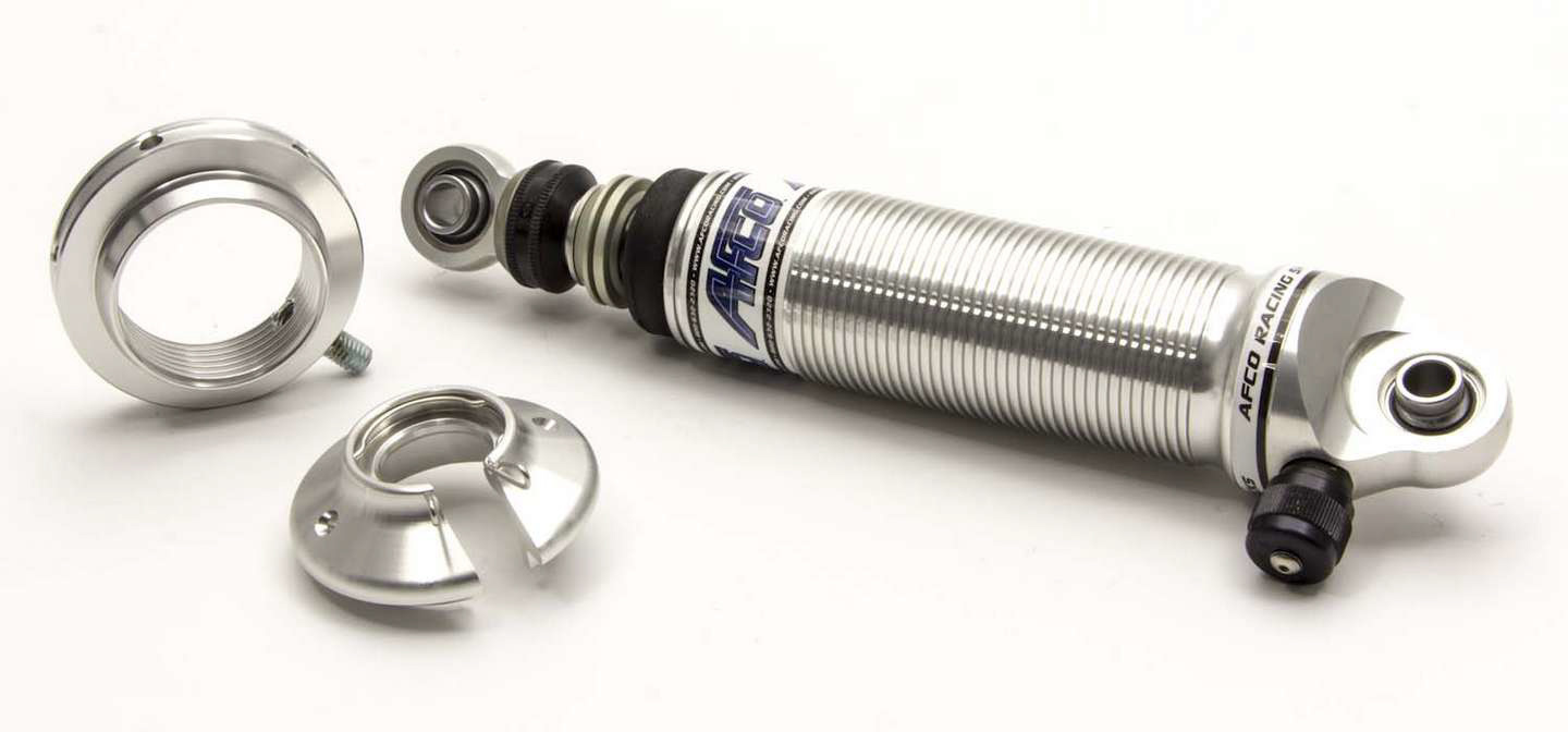 Shock - Pro Touring Series - Twintube - 14.00 in Compressed / 20.90 in Extended - Double Adjustable - Threaded Aluminum - Natural - Kit