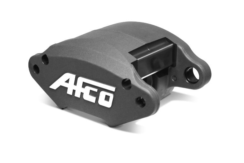 AFCO Racing Products 6630510 Brake Caliper, F44, Aluminum Metric, 1 Piston, 2.500 in Bore, Forged Aluminum, Gray, 5.500 Floating Mount, Each