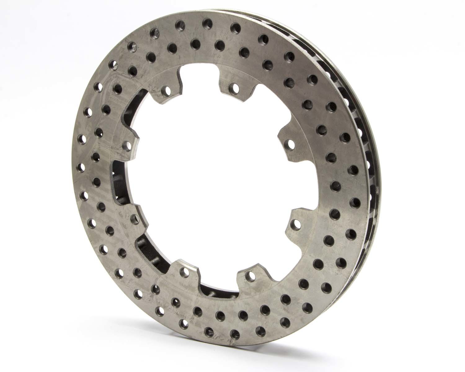 AFCO Racing Products 9850-6120 Brake Rotor, Straight Vane, Drilled, 11.750 in OD, 1.250 in Thick, 8 x 7.000 in Bolt Pattern, Steel, Natural, Each