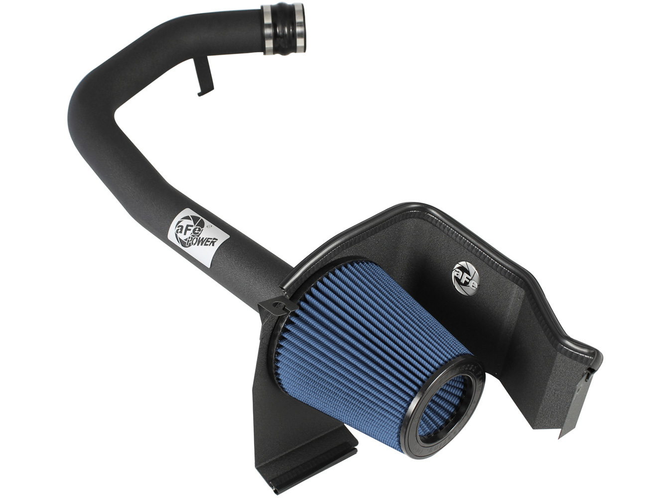 Air Induction System - Magnum FORCE Stage-2 - Reusable Oiled Filter - Aluminum - Black Powder Coat - Dodge Challenger / Charger 2011-19 - Kit