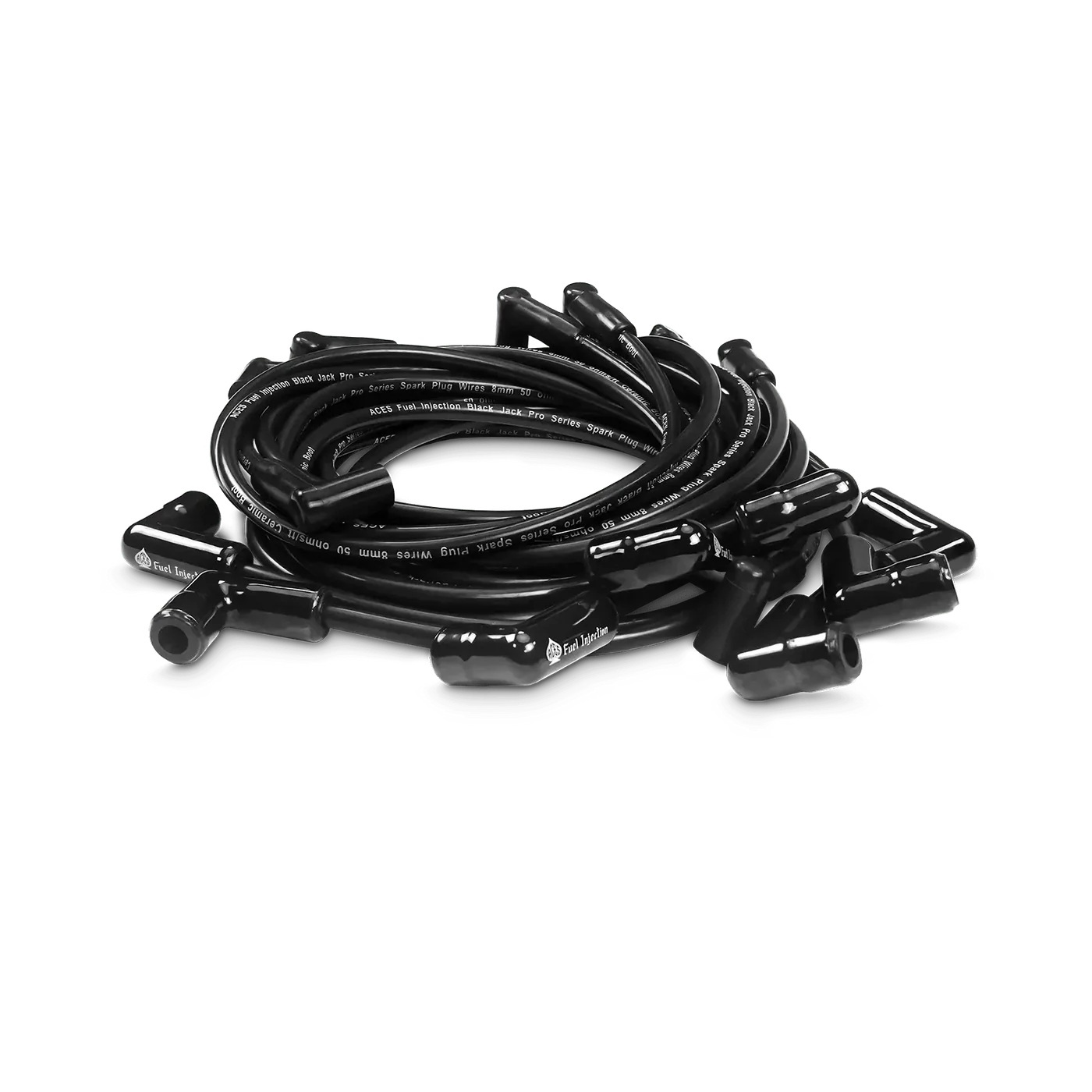 ACES FUEL INJECTION — ACES FUEL INJECTION BlackJack Pro Plug Wires 90Deg Ceramic Boots