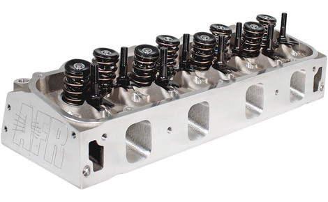Air Flow Research 3802 Cylinder Head, Bullitt, Assembled, 2.250 / 1.760 in Valves, 280 cc Intake, 75 cc Chamber, 1.550 in Springs, Aluminum, Big Block Ford, Pair