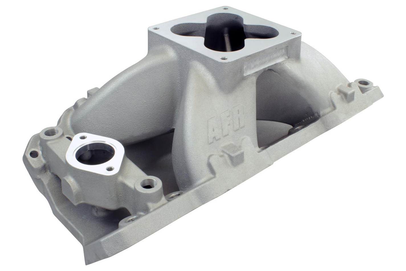 Air Flow Research 4901 Intake Manifold, Dominator Flange, Single Plane, Rectangle Port, Aluminum, Natural, 18 Degree Head, Tall Deck, Big Block Chevy, Each