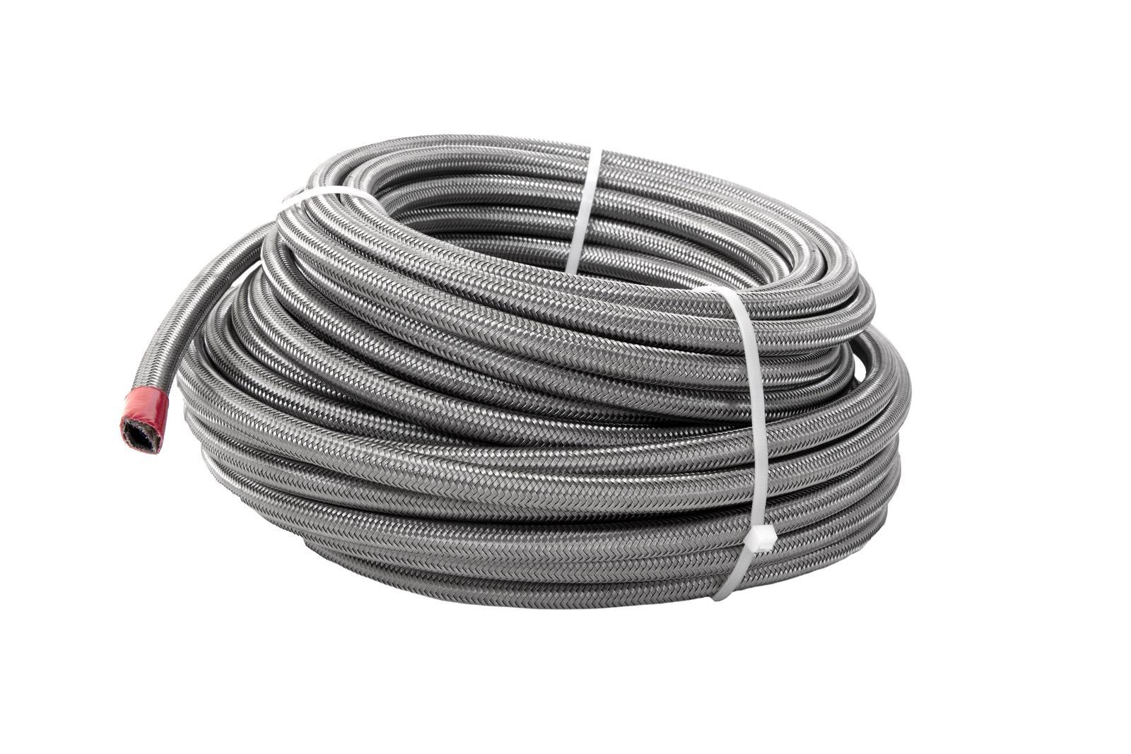 Aeromotive 15316 Hose, 6 AN, 20 ft, Braided Stainless / PTFE, Natural, Each