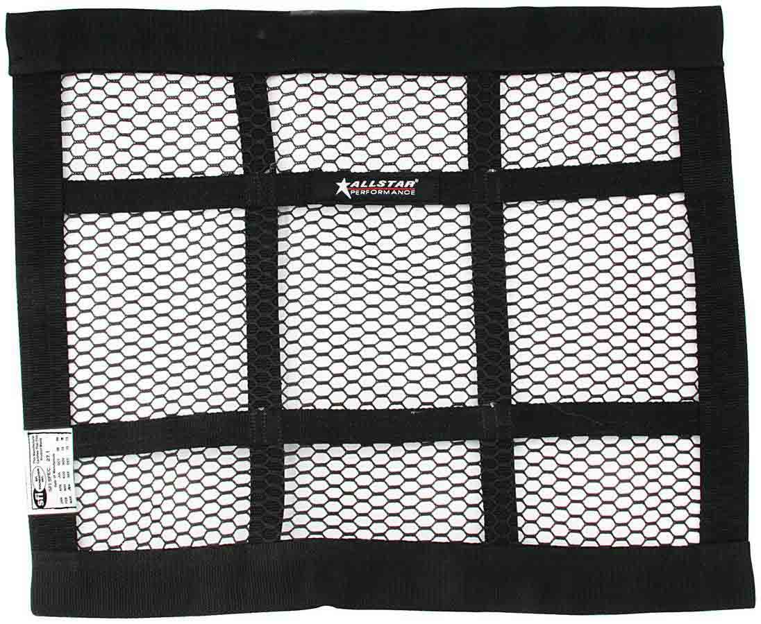 Allstar Performance 10211 - Window Net, SFI 27.1, Mesh, 18 x 22 in Rectangle, Black, Each