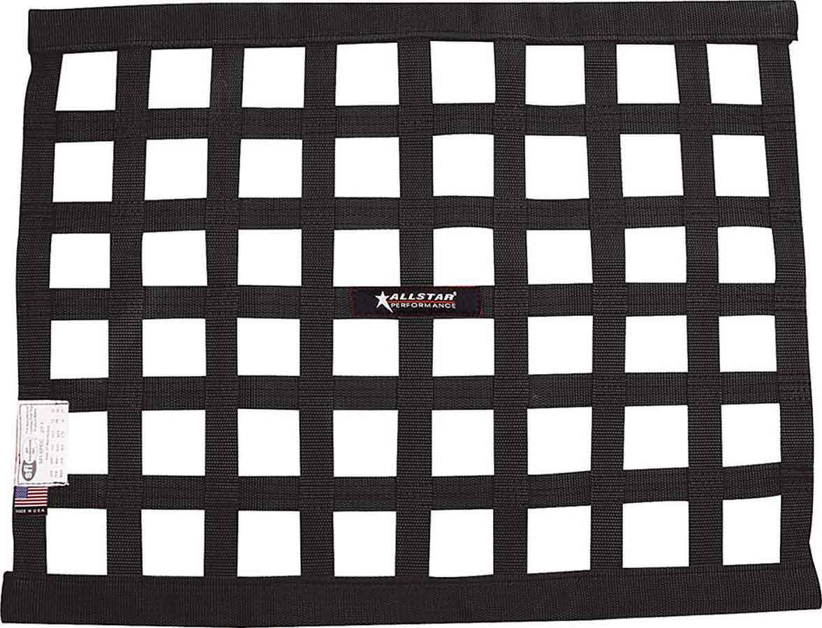 Allstar Performance 10285 - Window Net, SFI 27.1, 1 in Webbing, 18 x 24 in Rectangle, Black, Each