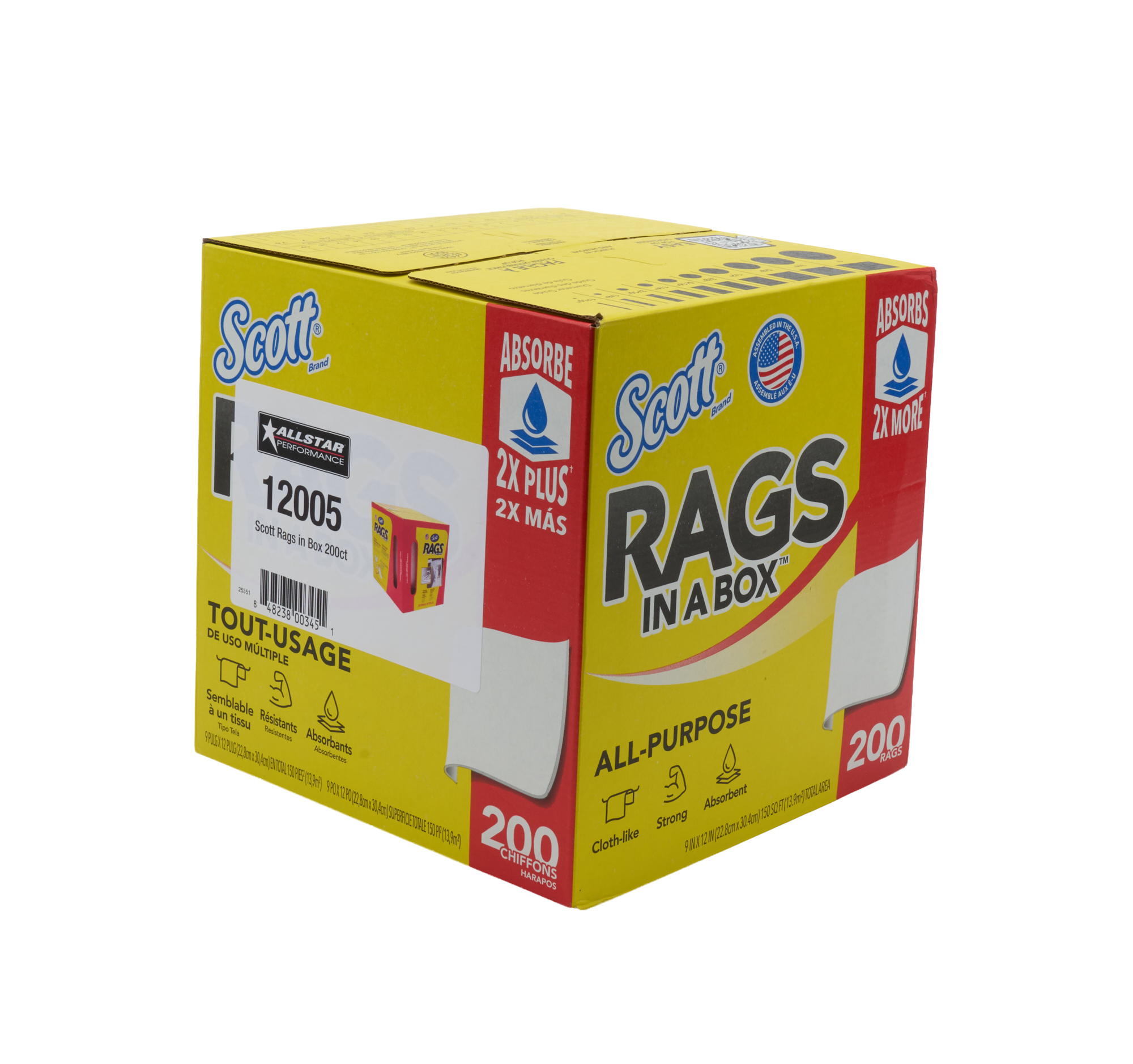 Scott Rags in Box 200ct 