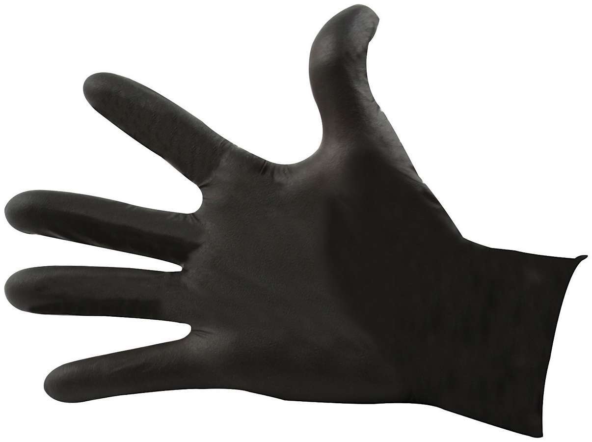 Allstar Performance 12026 Shop Gloves, Nitrile, Black, X-Large, Set of 100