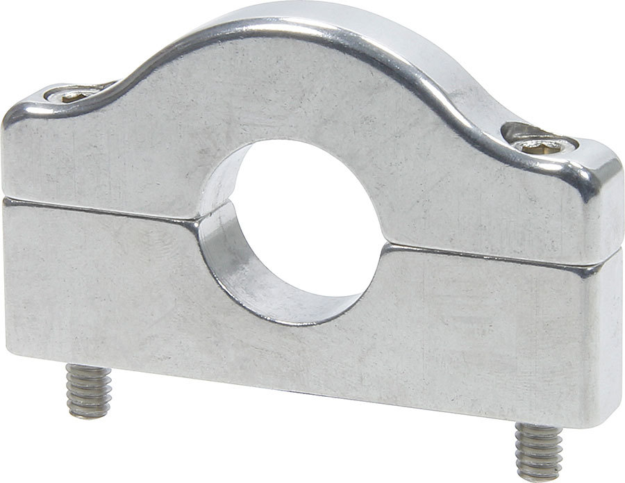Allstar Performance 14450 - Roll Bar Accessory Clamp, Flat Bottom, 2.50 in Bolt Spacing, 1.000 in ID, 2 Piece, Aluminum, Polished, Each