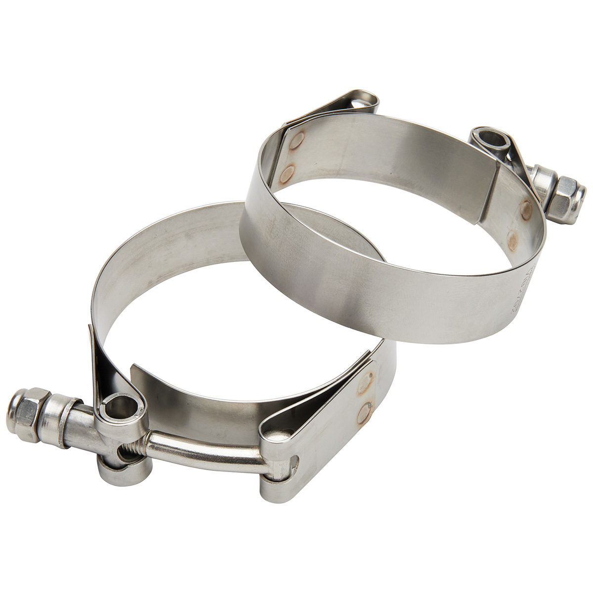 Allstar Performance 18350 Hose Clamp, T-Bolt, 3/4 in Wide, 2-3/8 to 2-3/4 in Range, Stainless, Natural, Pair