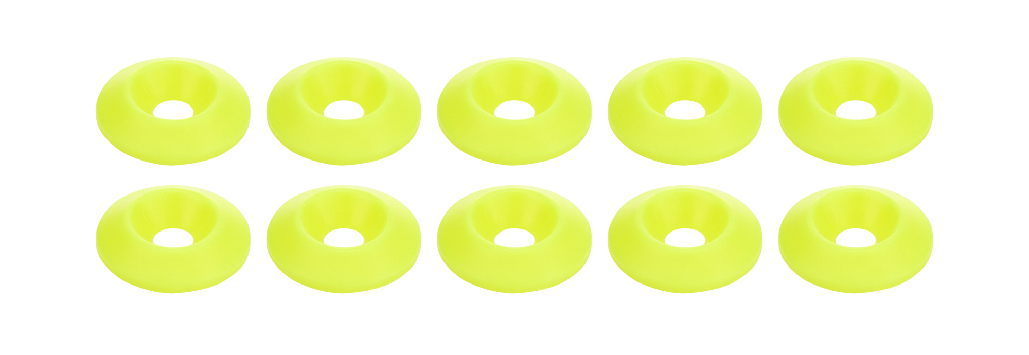 Countersunk Washer Fluorescent Yellow 10pk