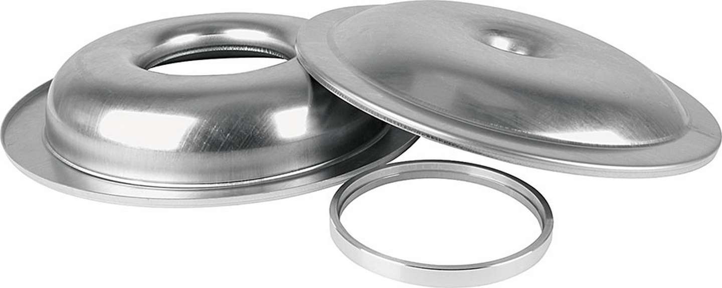 Allstar Performance 25900 Air Cleaner Assembly, Lightweight, 14 in Round, Requires Element, 5-1/8 in Carb Flange, Drop Base, 1/2 in Spacer, Aluminum, Natural, Kit