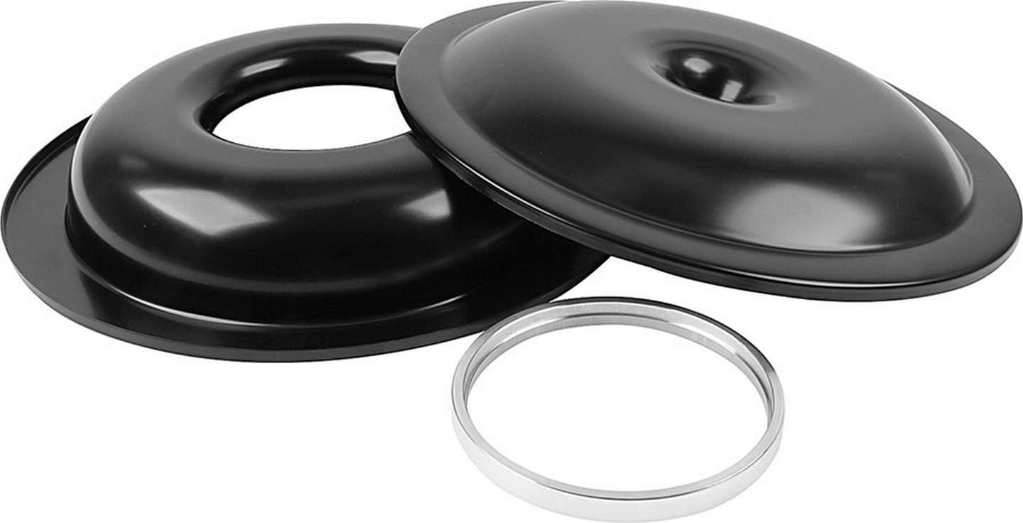 Allstar Performance 25901 Air Cleaner Assembly, Lightweight, 14 in Round, Requires Element, 5-1/8 in Carb Flange, Drop Base, 1/2 in Spacer, Aluminum, Black Paint, Kit