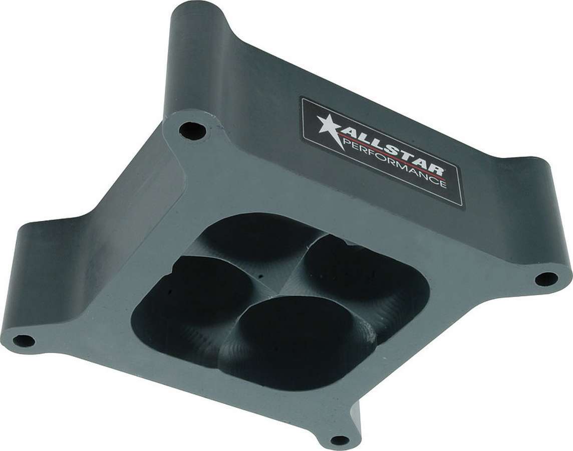 Carburetor Spacer - Drag Hi-Flow - 2 in Thick - 4 Hole - Square Bore - Plastic - Gray - Each