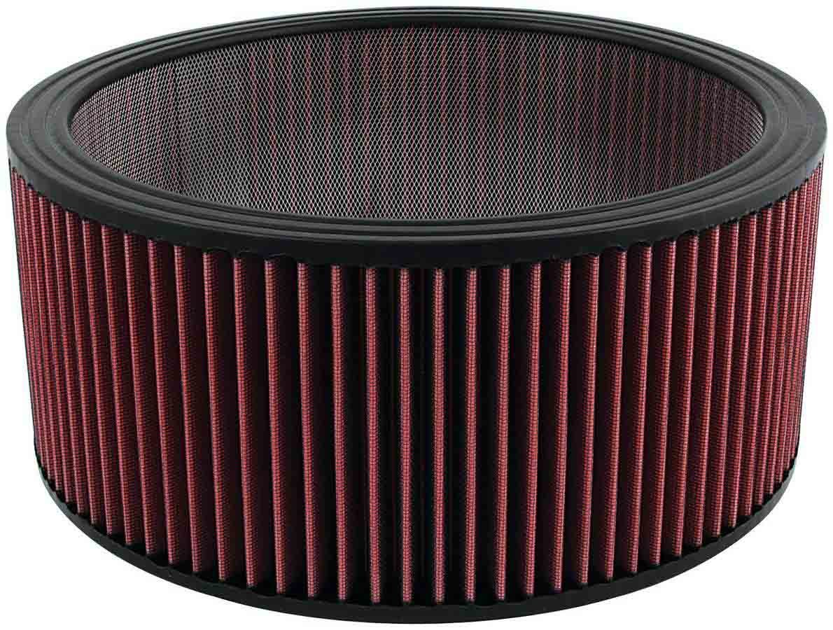 Allstar Performance 26006 Air Filter Element, 14 in Diameter, 6 in Tall, Reusable Cotton, Red, Each