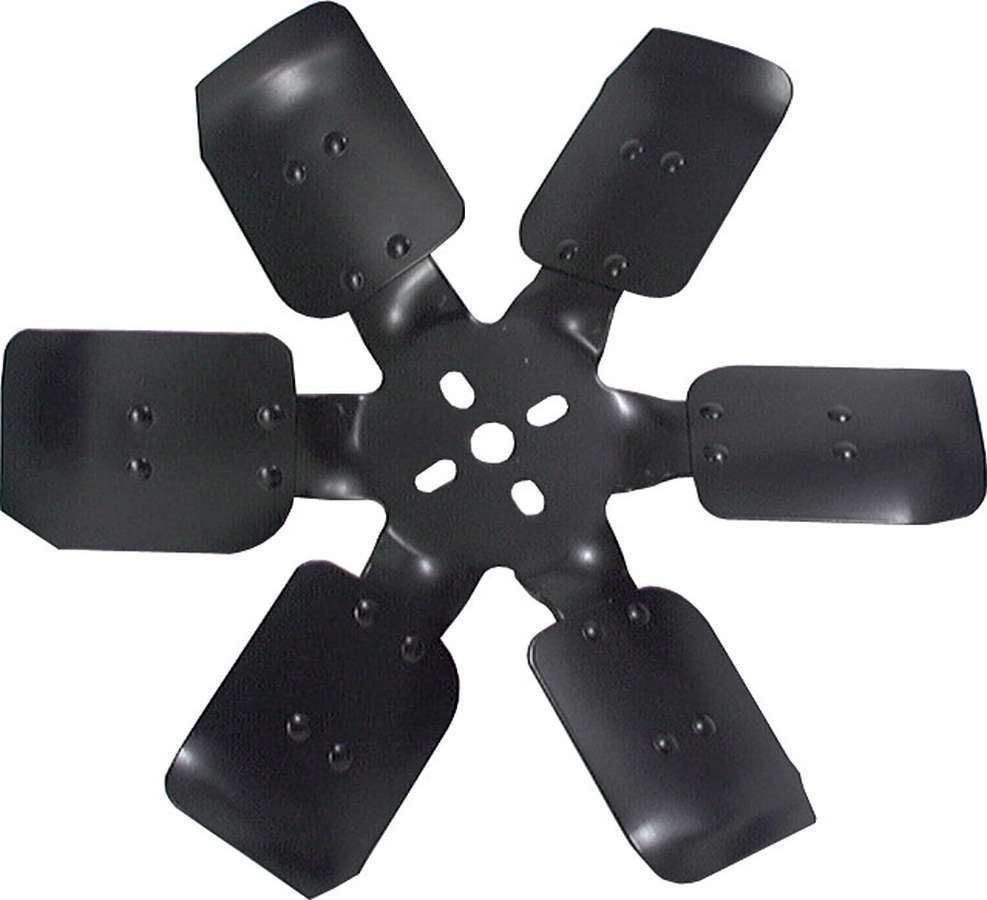 Mechanical Cooling Fan - 17 in Fan - 6 Blade - 5/8 in Pilot - Universal Bolt Pattern - Steel Hub / Aluminum Blades - Black Paint - Each