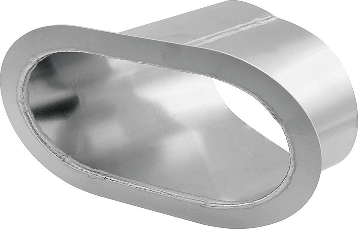 Allstar Performance 34182 - Exhaust Shield, 5 x 9 in Oval, Single 55 Degree Outlet, Aluminum, Natural, Each