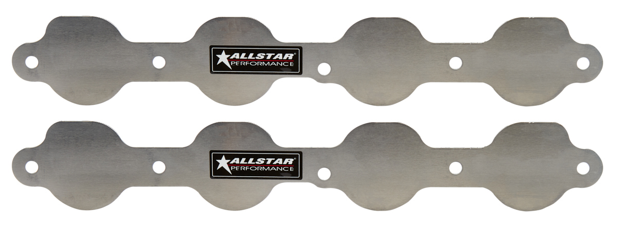Allstar Performance 34218 Exhaust Port Blockoff, 1-Piece, Aluminum, Natural, GM LS-Series, Pair