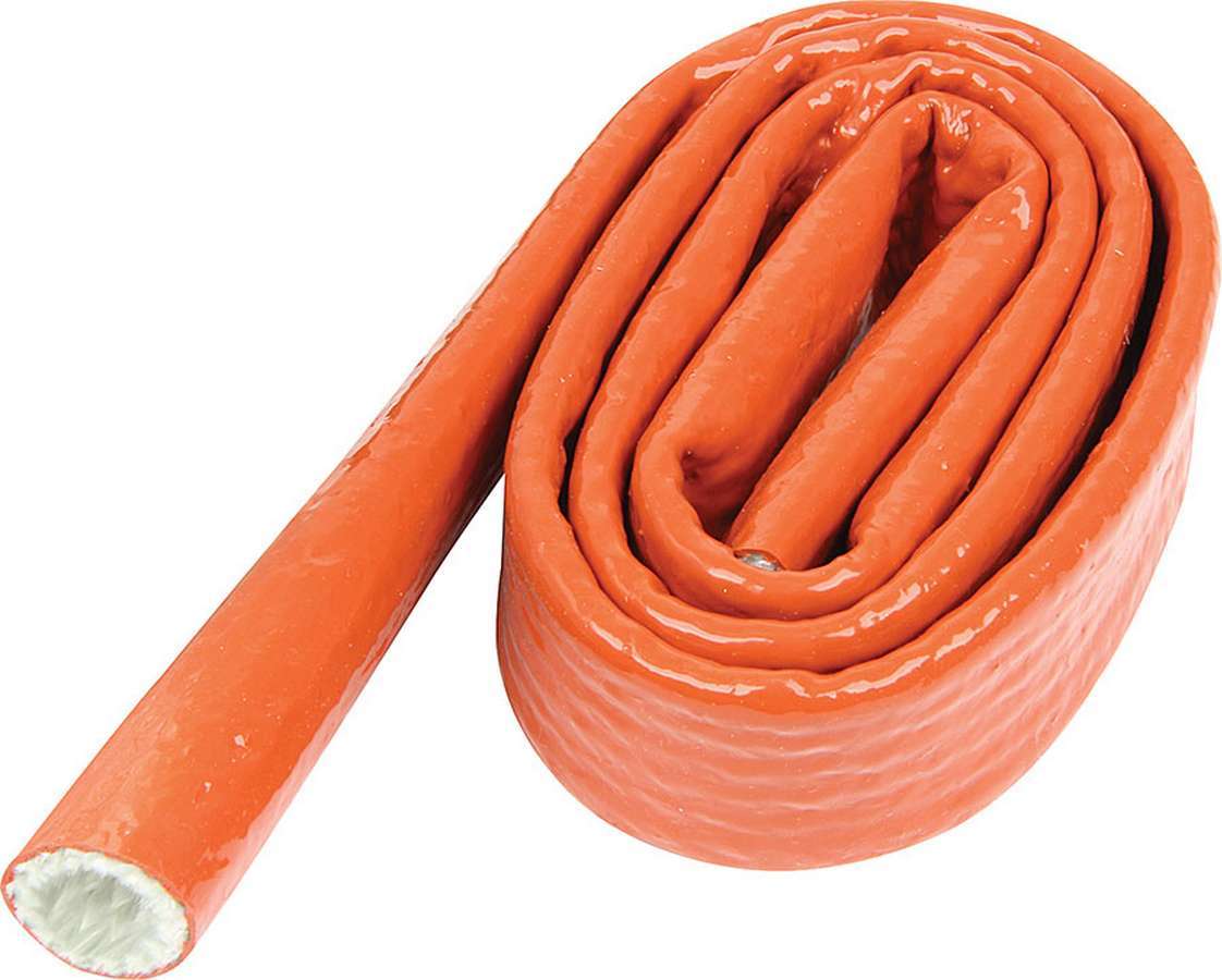 Allstar Performance 34282 Hose and Wire Sleeve, 1/2 in ID, 3 ft, Silicone / Fiberglass, Orange, Each