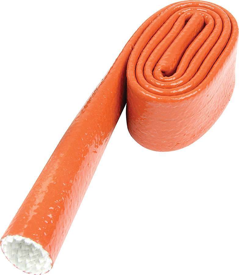 Allstar Performance 34285 Hose and Wire Sleeve, 7/8 in ID, 3 ft, Silicone / Fiberglass, Orange, Each