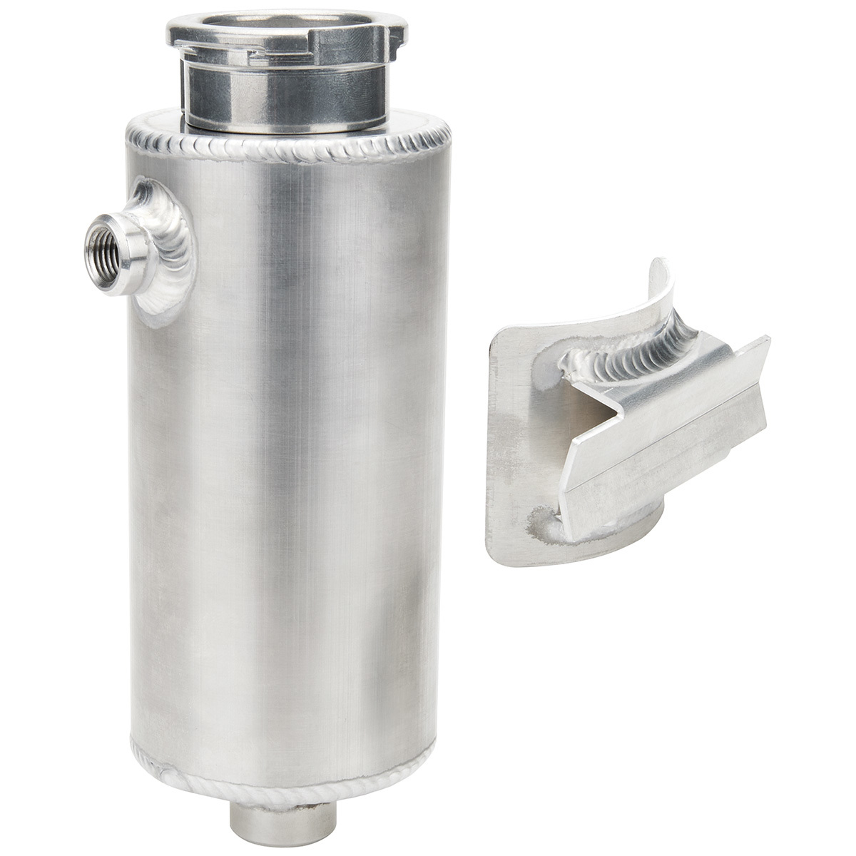 Allstar Performance 36116 Recovery Tank, 1 qt, 1/2 in NPT Inlet, 1/4 in NPT Outlet, Filler Neck, Aluminum, Natural, Each