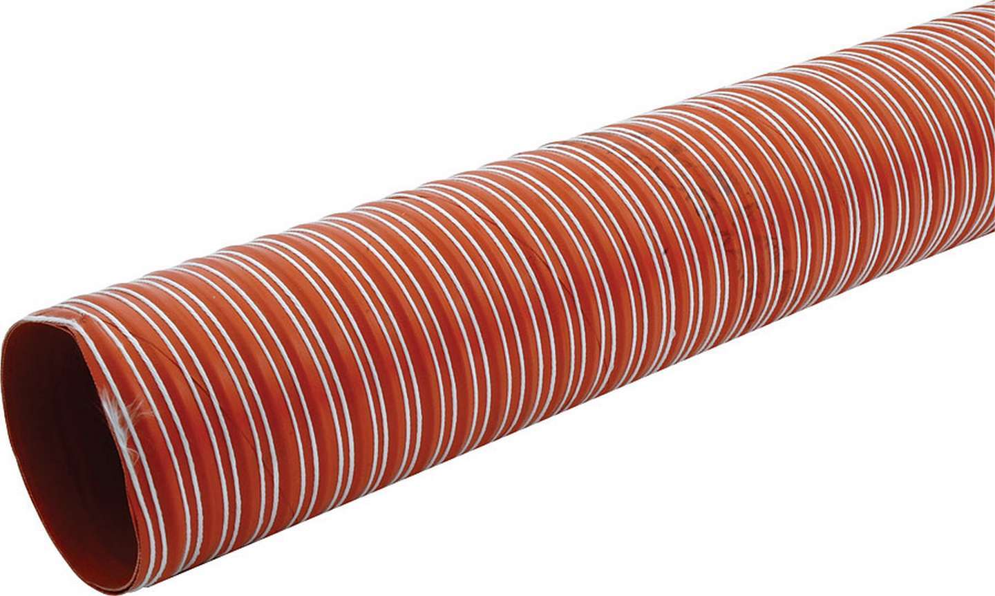 Air or Brake Duct Hose - 3 in Diameter - 10 ft - Silicone Rubber Coated Fiberglass Fabric - Orange - Each