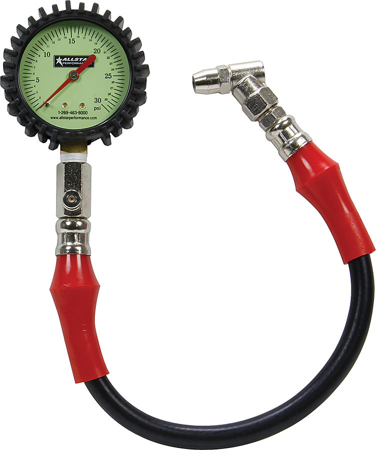 Tire Pressure Gauge 0-30 PSI 2-1/4in Glow