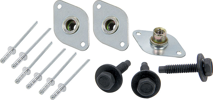 Allstar Performance 44226 Mud Cover Installation Kit, Screw-In Inserts / Rivets Included, 1-3/8 in Spring, Kit