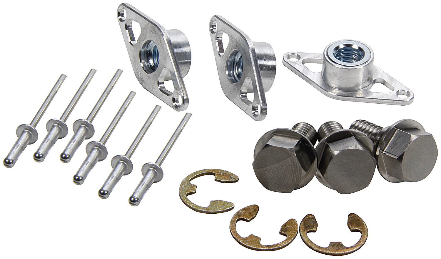 Allstar Performance 44265 Mud Cover Installation Kit, Screw-In Inserts / Rivets Included, 1-3/8 in Spring, Stainless, Kit