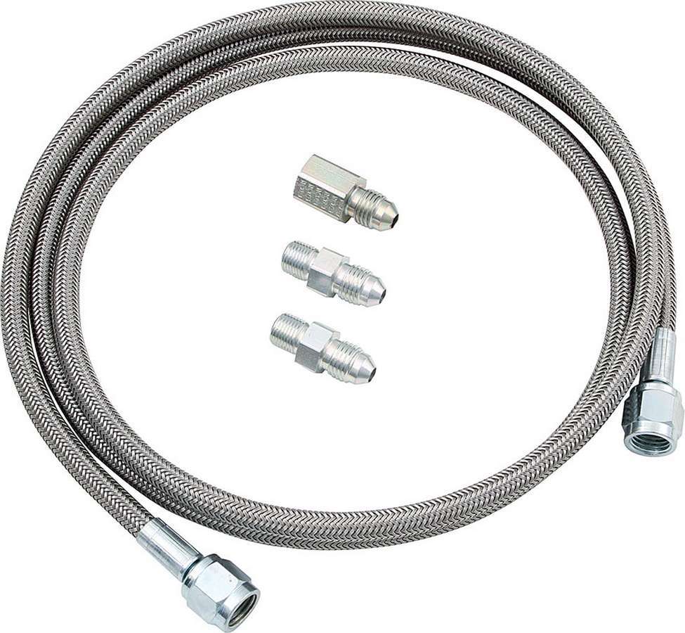 Allstar Performance 46110-36 - Gauge Line Kit, 4 AN, 36 in Long, 4 AN Female to 4 AN Female, Fittings Included, PTFE, Braided Stainless, Mechanical Pressure Gauges, Kit